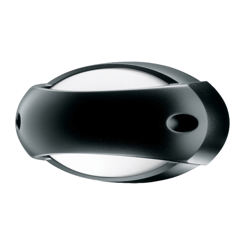 Airy Evo Oval One Light Wall Sconce in Black