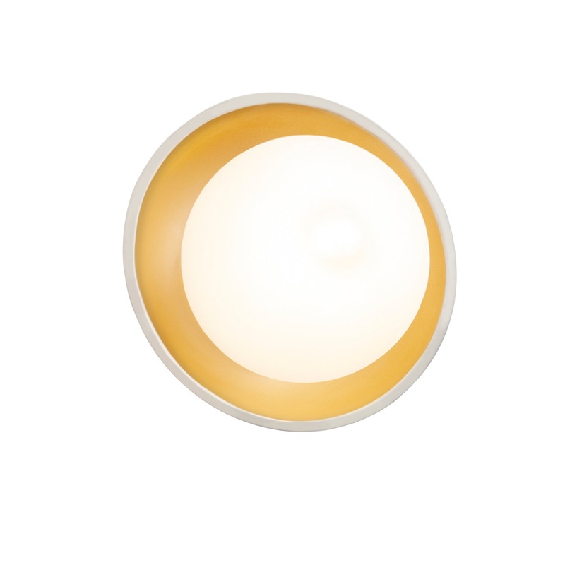 Ambiance One Light Wall Sconce in Matte White with Champagne Gold internal