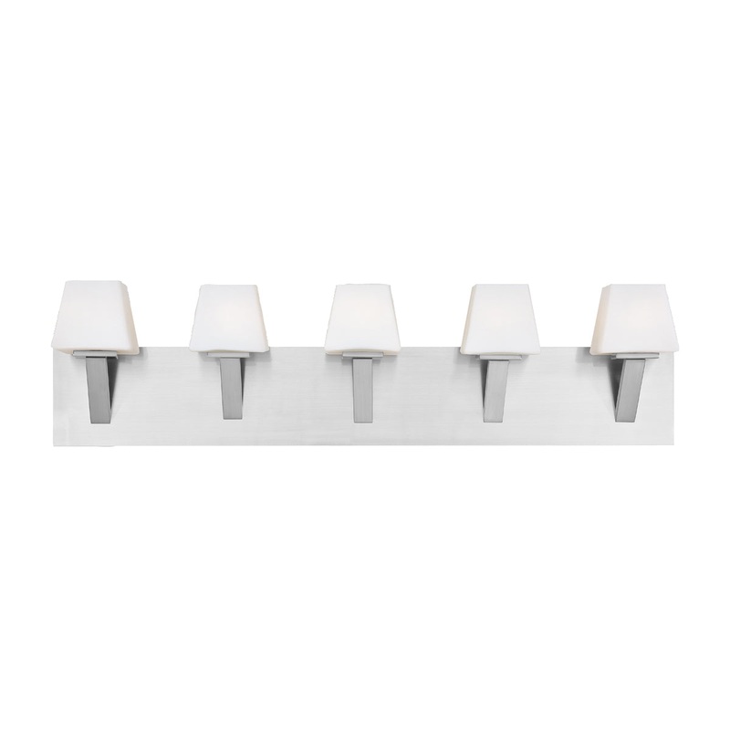 Anglo Five Light Bathbar in Satin Nickel