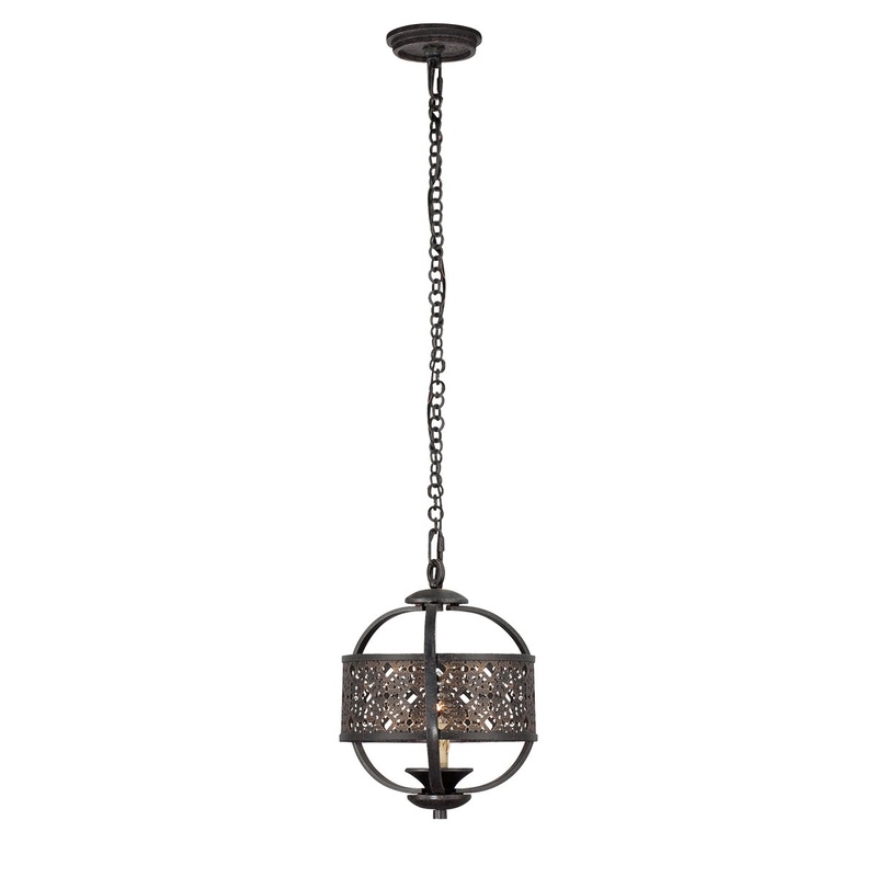Arsenal One Light Chandelier in Ancient Bronze