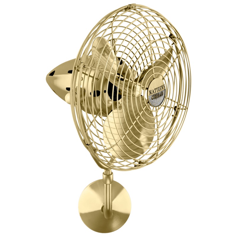 Bruna Parede 19``Wall Fan in Brushed Brass