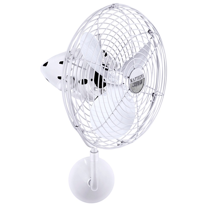Bruna Parede 19``Wall Fan in Gloss White