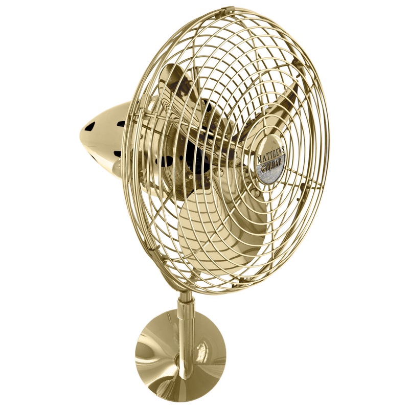 Bruna Parede 19``Wall Fan in Polished Brass