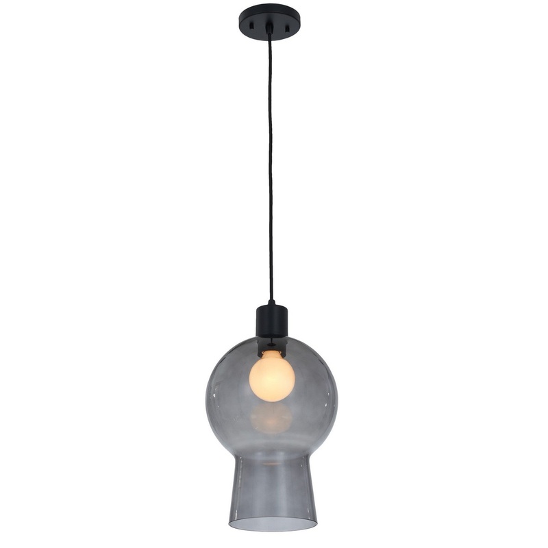Cores One Light Mini Pendant in Matte Black