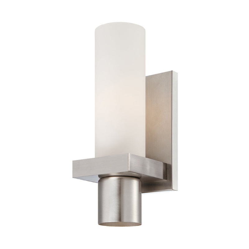 Pillar One Light Wall Sconce in Brushed Nickel