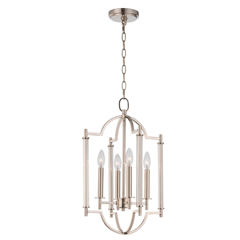 Provence Four Light Chandelier in Polished Nickel