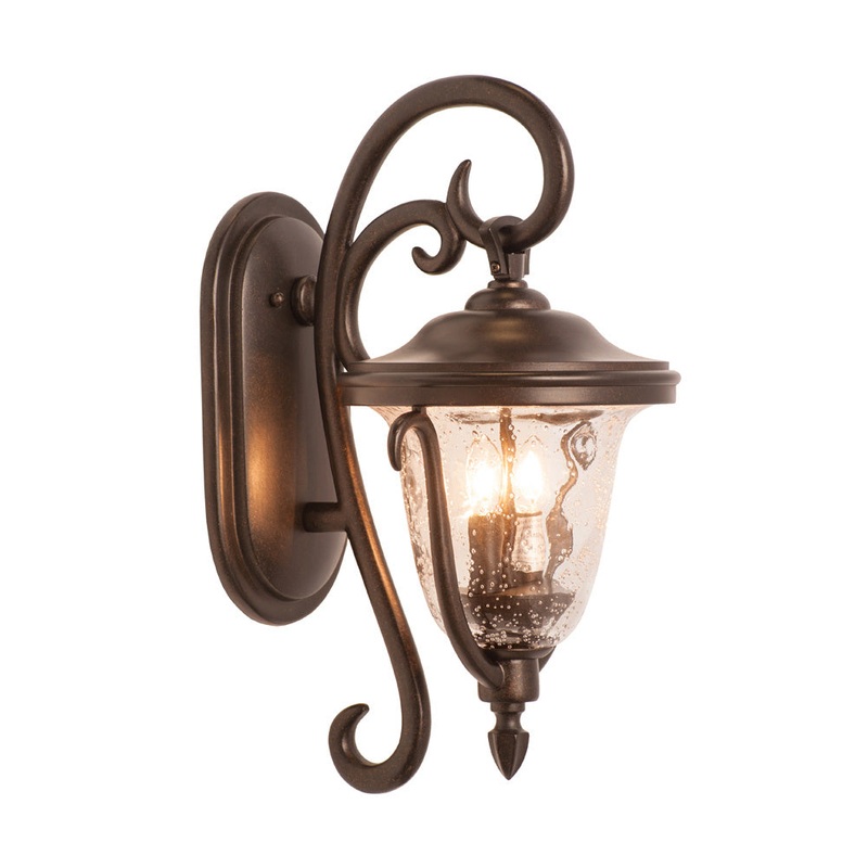 Santa Barbara Outdoor Two Light Outdoor Wall Bracket in Burnished Bronze