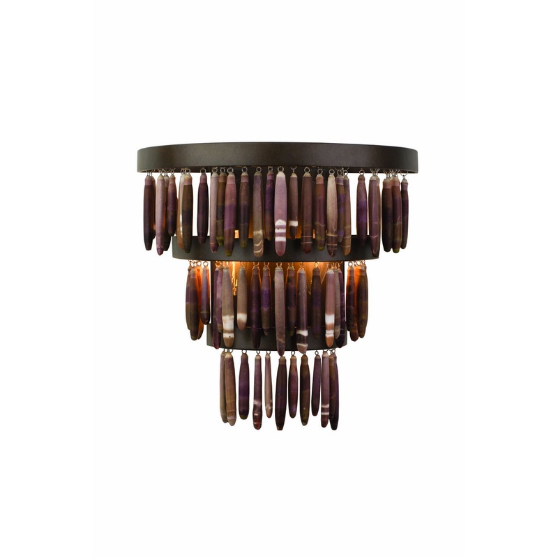 Unie Two Light Wall Sconce in Brownstone