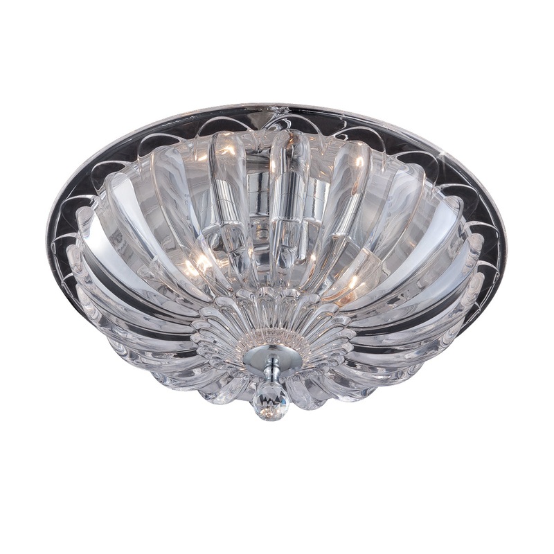 Vintage Three Light Flushmount in Chrome