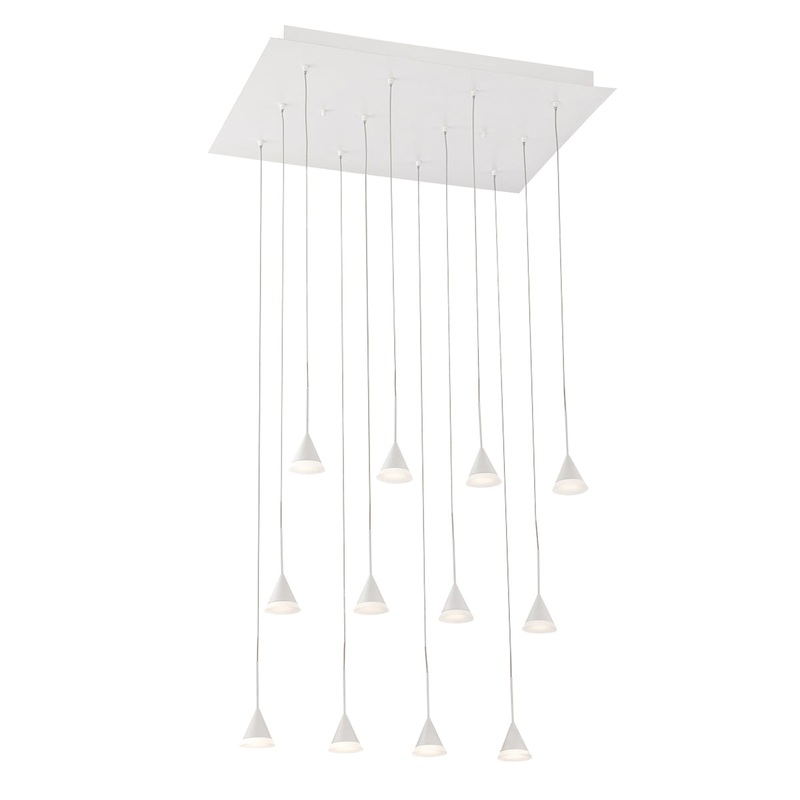 Albion LED Chandelier in White