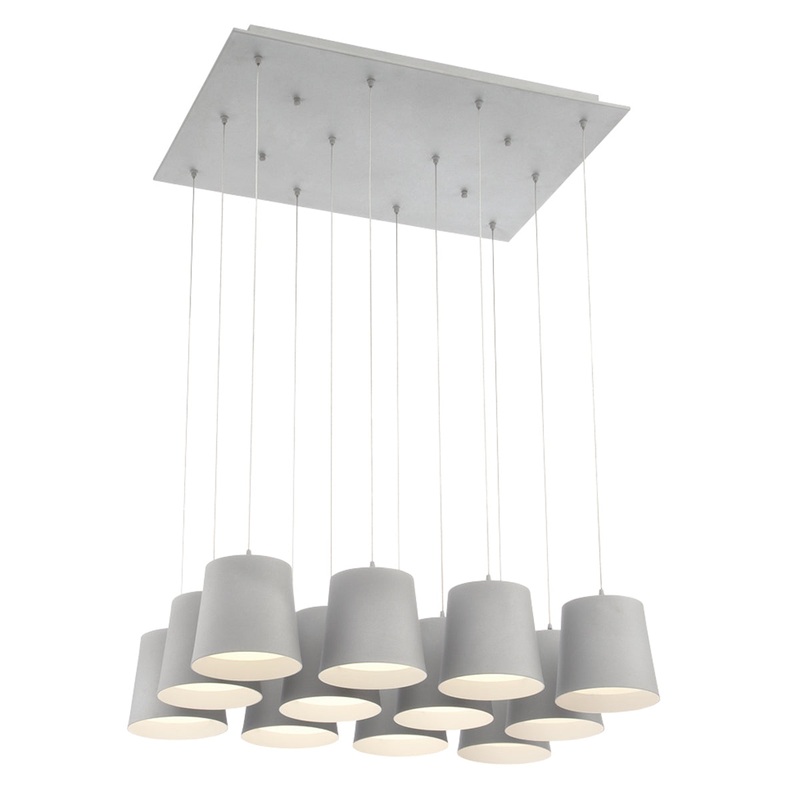 Borto LED Chandelier in Grey