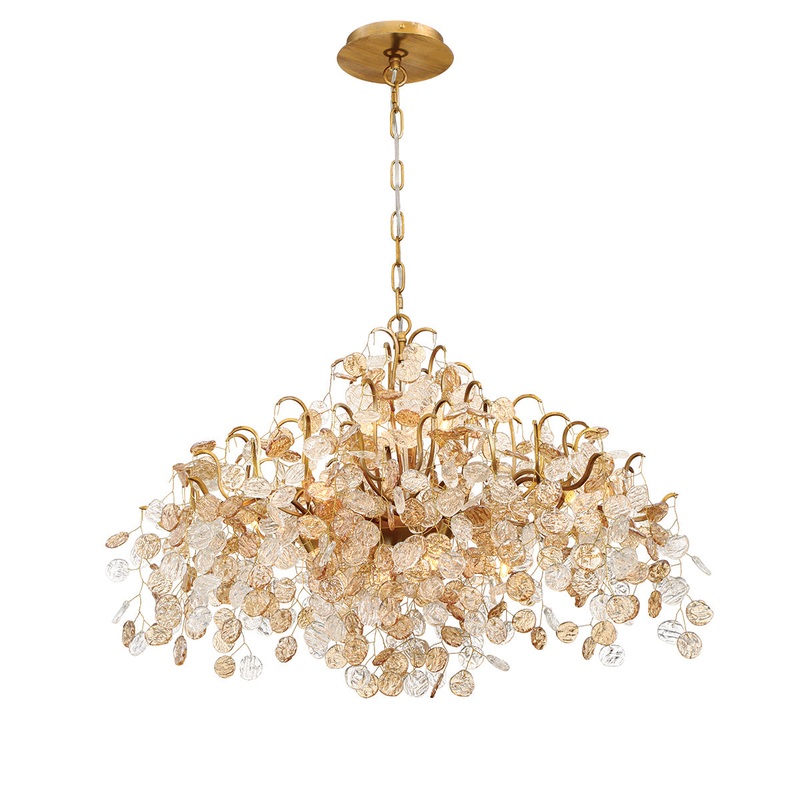 Campobasso Eight Light Chandelier in Antique Gold