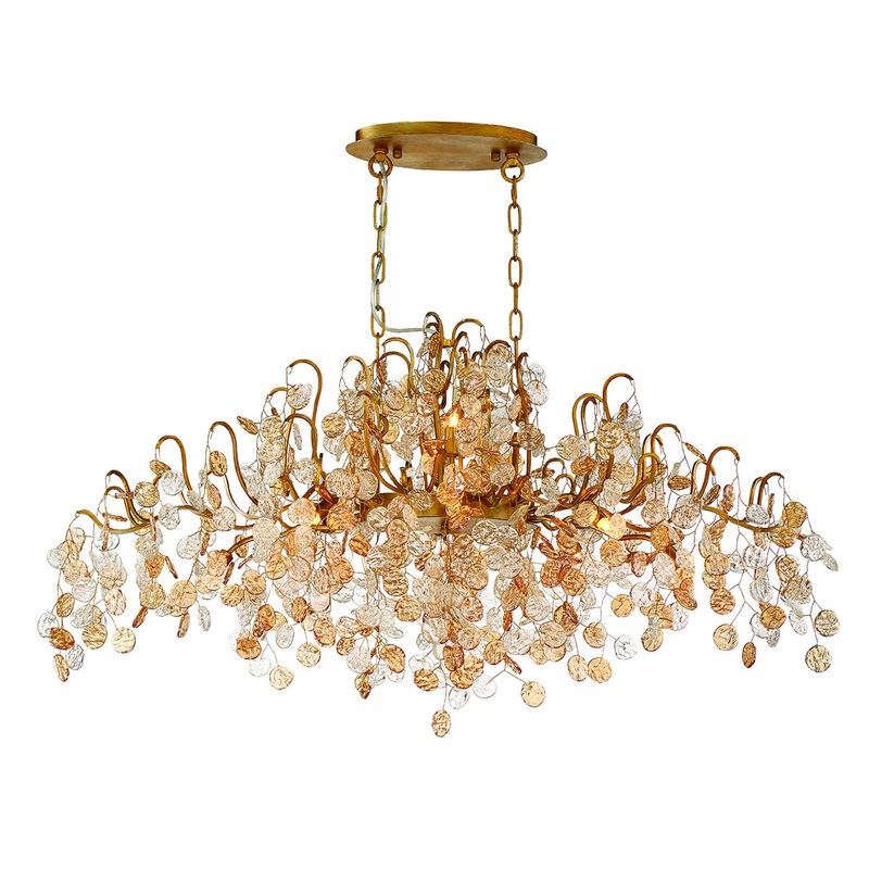 Campobasso Ten Light Chandelier in Antique Gold