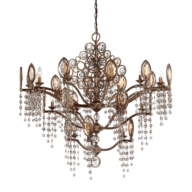 Capri 21 Light Chandelier in Bronze