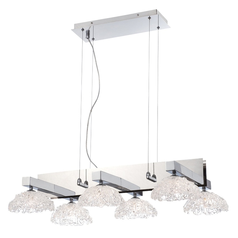 Caramico Six Light Chandelier in Chrome