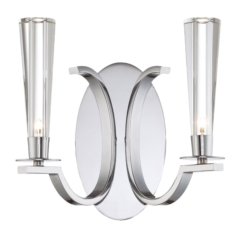 Cromo Two Light Wall Sconce in Polished Chrome