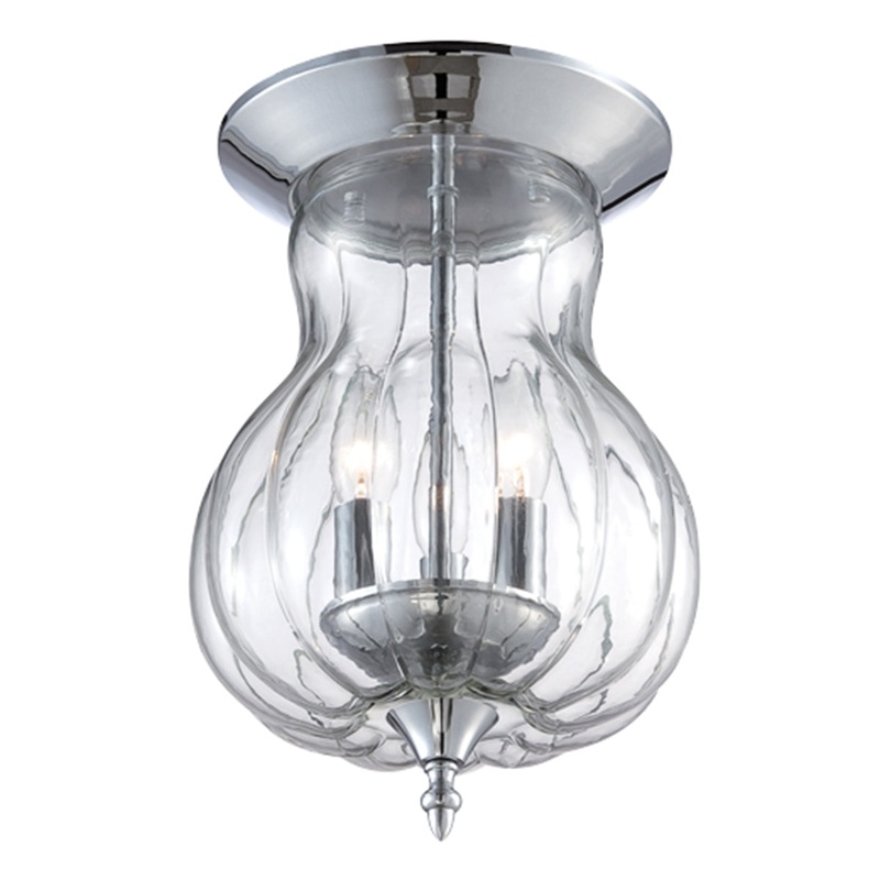 Dupont Three Light Flushmount in Chrome