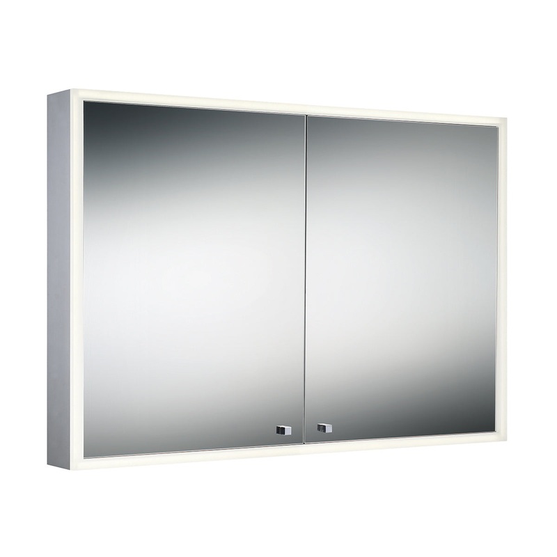 Edgelit Double Door Cabinet in Mirror