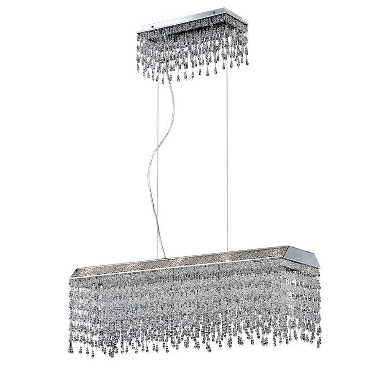 Fonte Ten Light Chandelier in Chrome