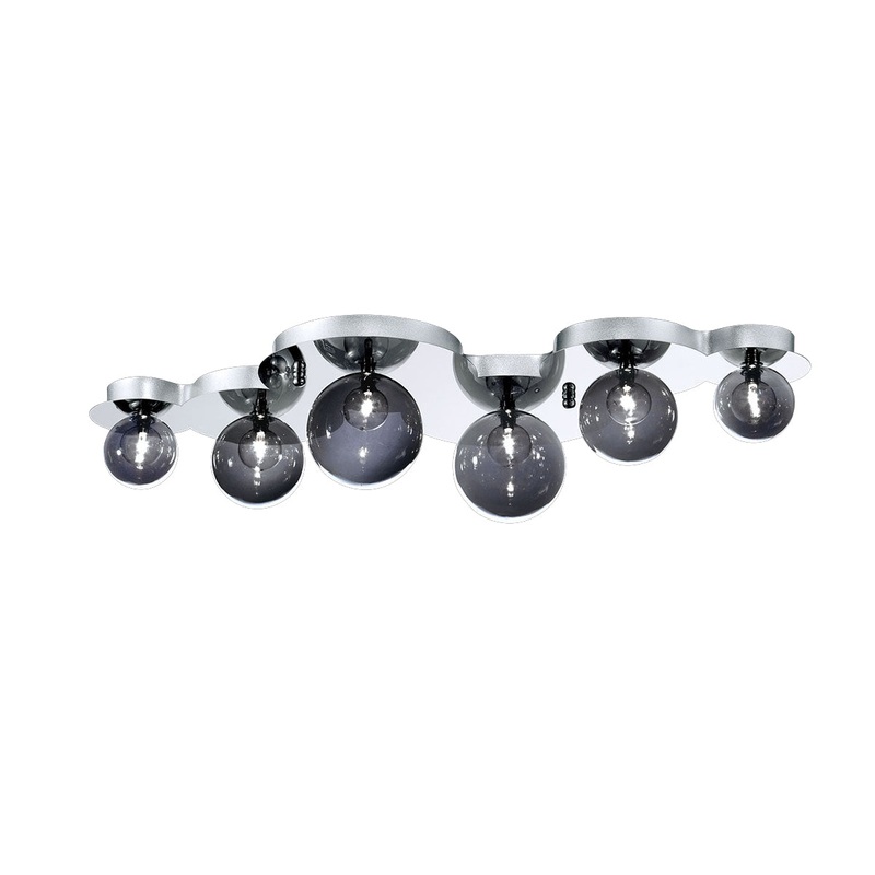 Grappa Six Light Flush/Sconce in Chrome