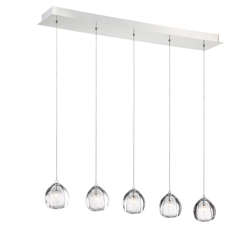 Lucido Five Light Chandelier in Chrome