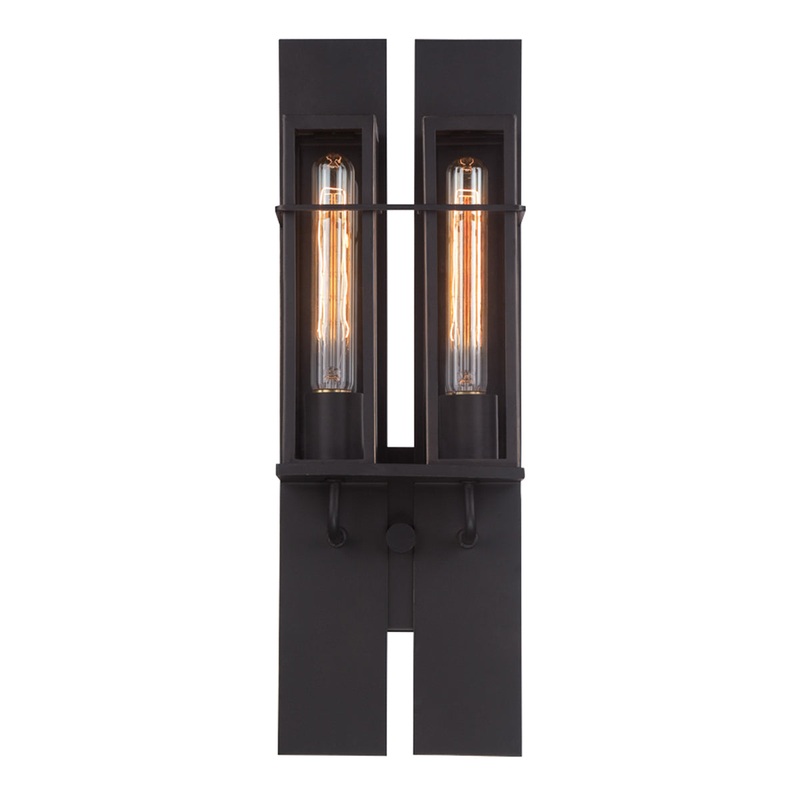 Muller Two Light Outdoor Wall Sconce in Bronze