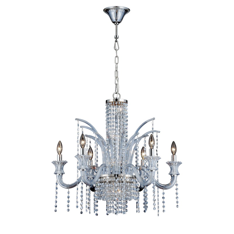 Nava Six Light Chandelier in Chrome