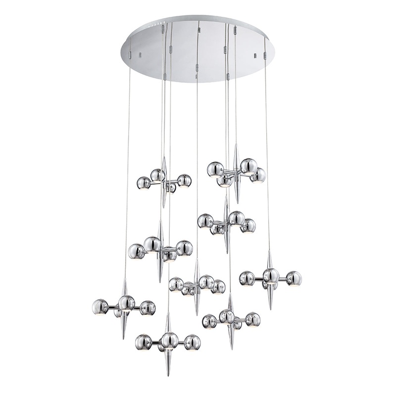 Pearla LED Chandelier in Chrome