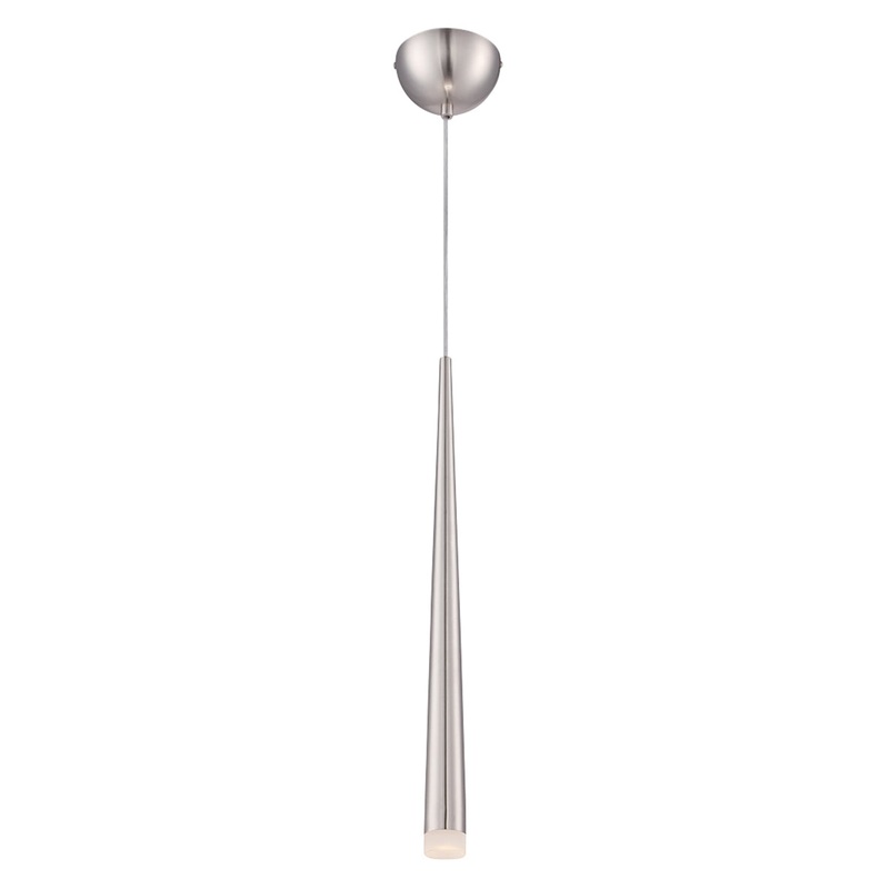 Tassone LED Pendant in Satin Nickel