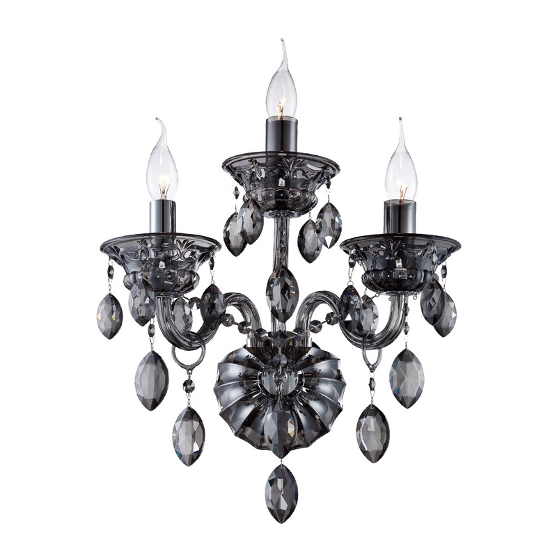 Venetian Three Light Wall Sconce in Smoke