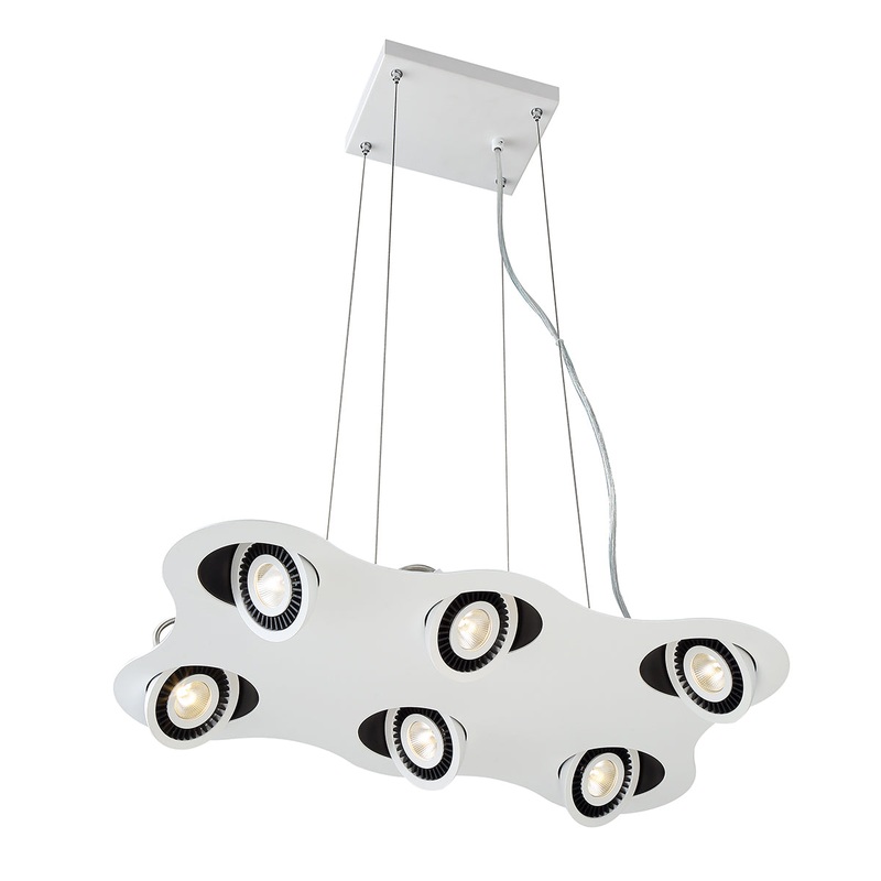 Vision LED Pendant in White/Black