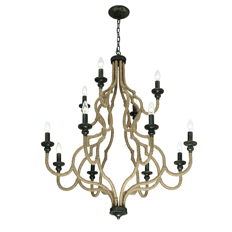 Corda 12 Light Chandelier in Oil Rubbed Bronze