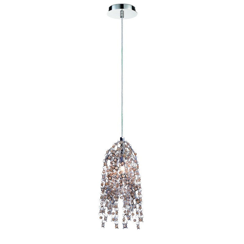 Danza One Light Pendant in Chrome