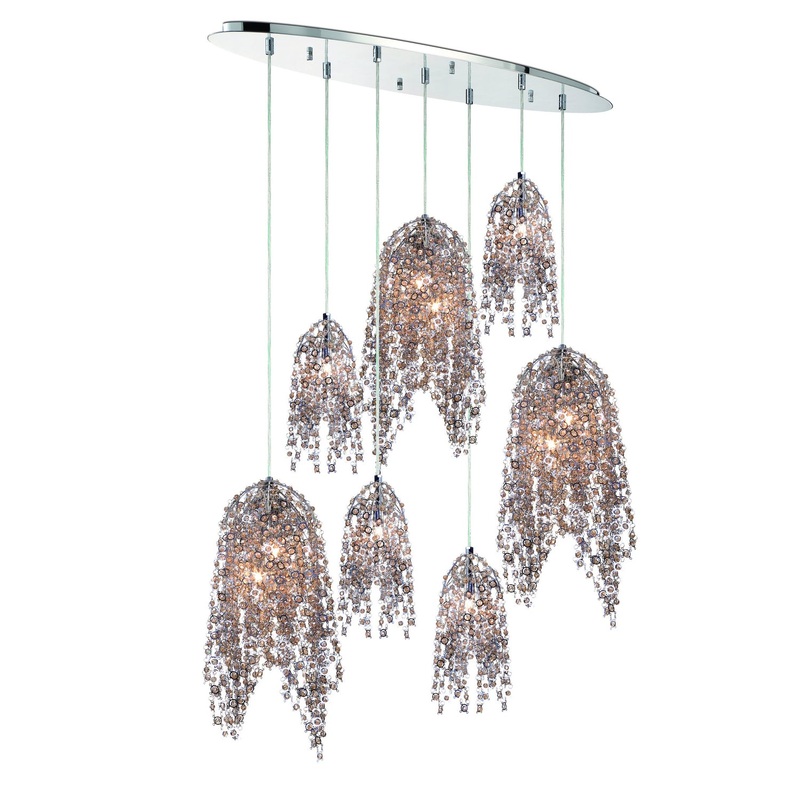 Danza Ten Light Chandelier in Chrome