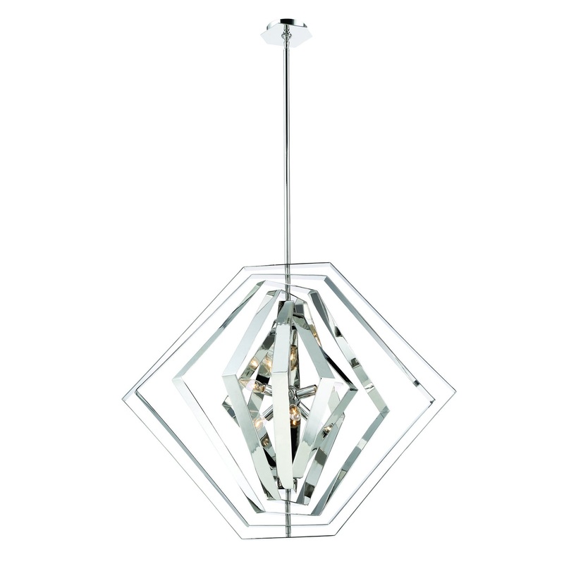 Downtown Six Light Chandelier in Chrome