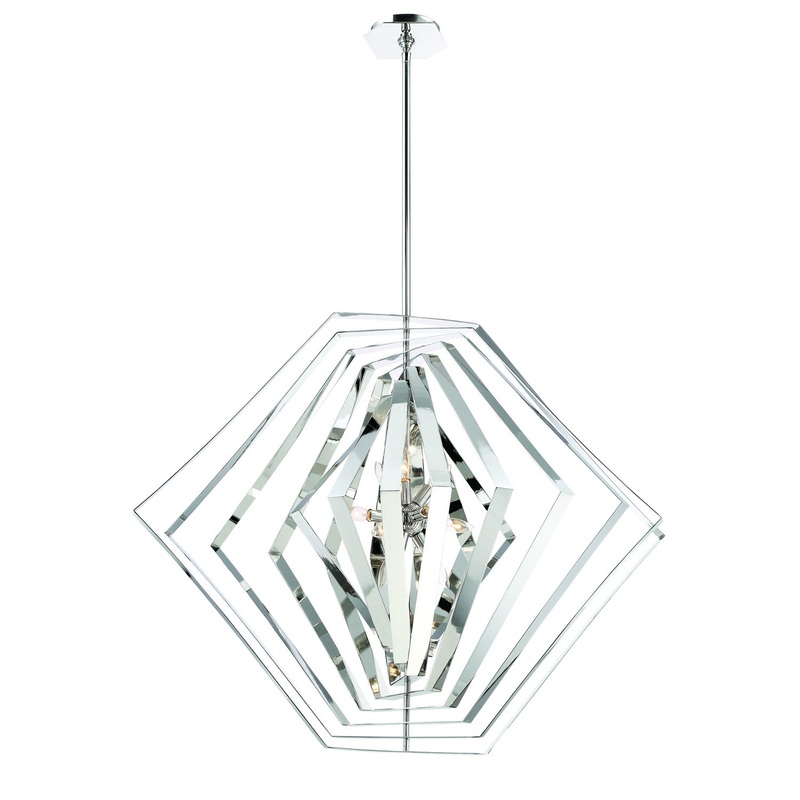 Downtown Ten Light Chandelier in Chrome