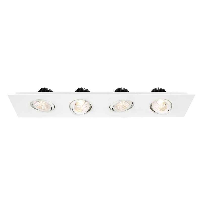 Four Light Downlight in White