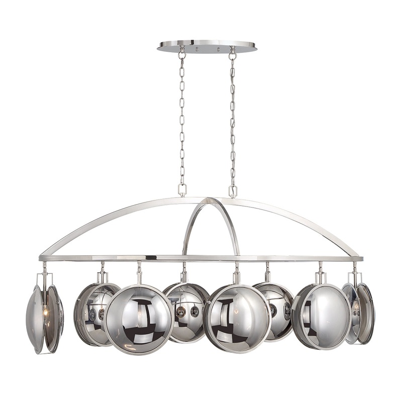 Havendale Eight Light Chandelier in Polished Nickel