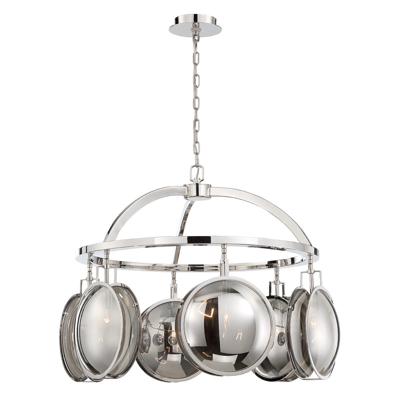 Havendale Six Light Chandelier in Polished Nickel