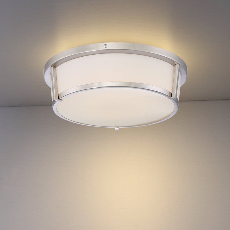 Java LED Flush Mount in Satin Nickel