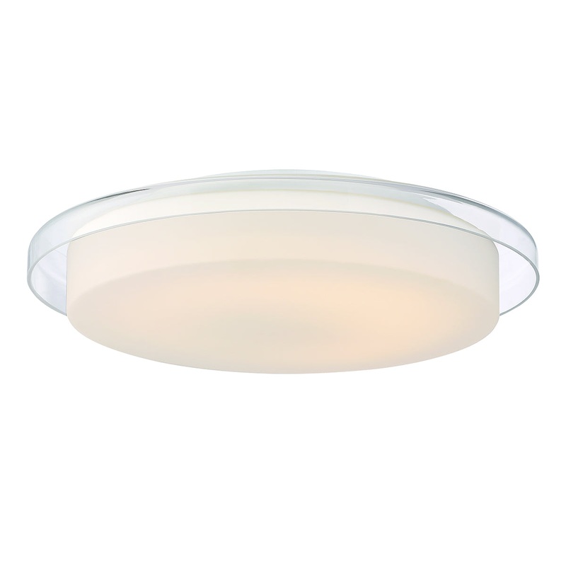 Logen LED Flush Mount in White