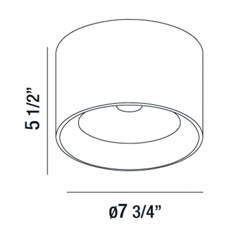 Parkway LED Flush Mount in White