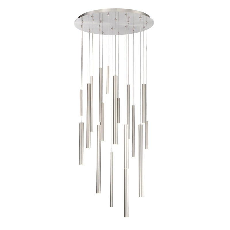 Santana LED Chandelier in Satin Nickel