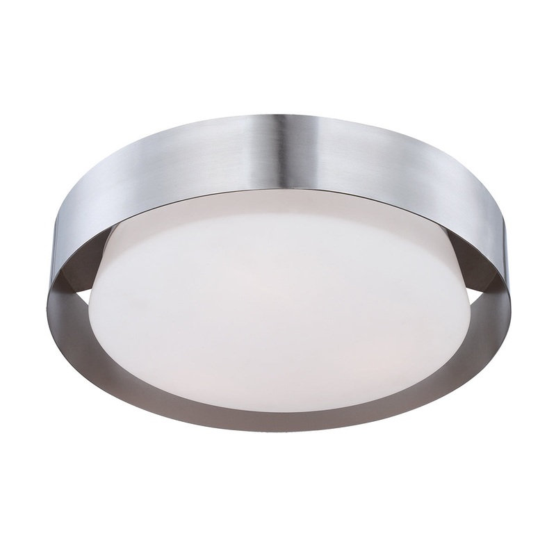 Saturn LED Flush Mount in Satin Nickel
