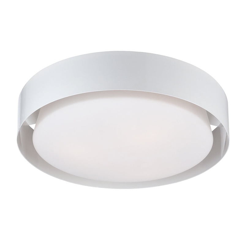 Saturn LED Flush Mount in White