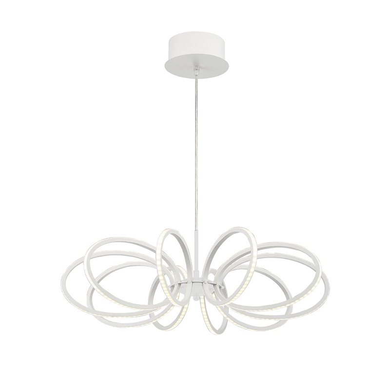 Tela LED Pendant in White