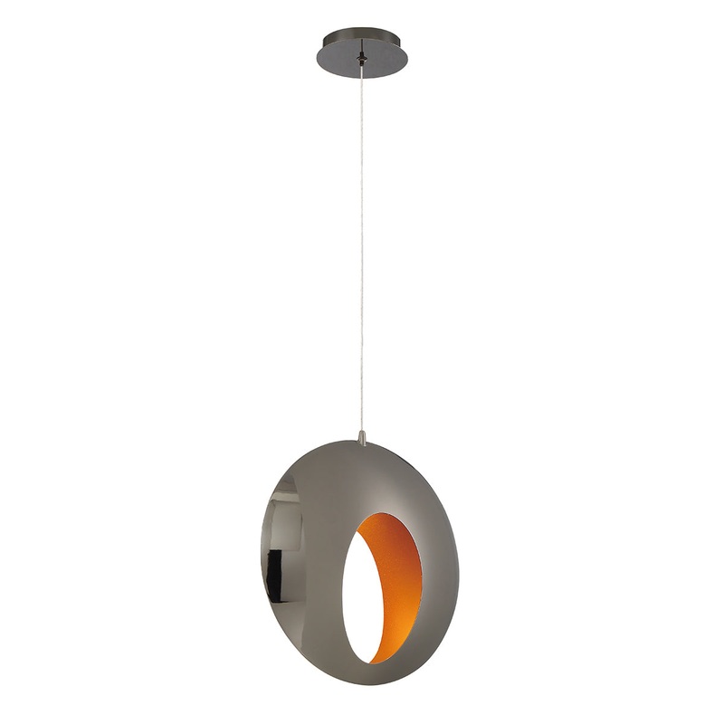 Arlington LED Pendant in Blackened Chrome