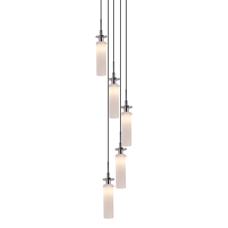 Candle Five Light Pendant in Polished Chrome