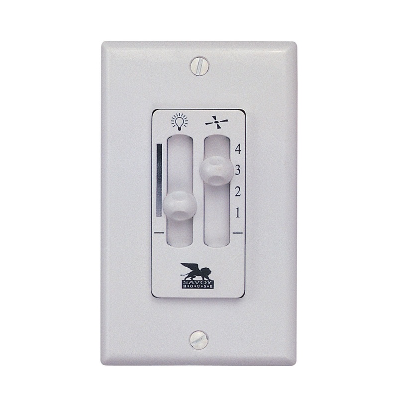 Controls Wall Mount Fan/Light Control in White/Cream