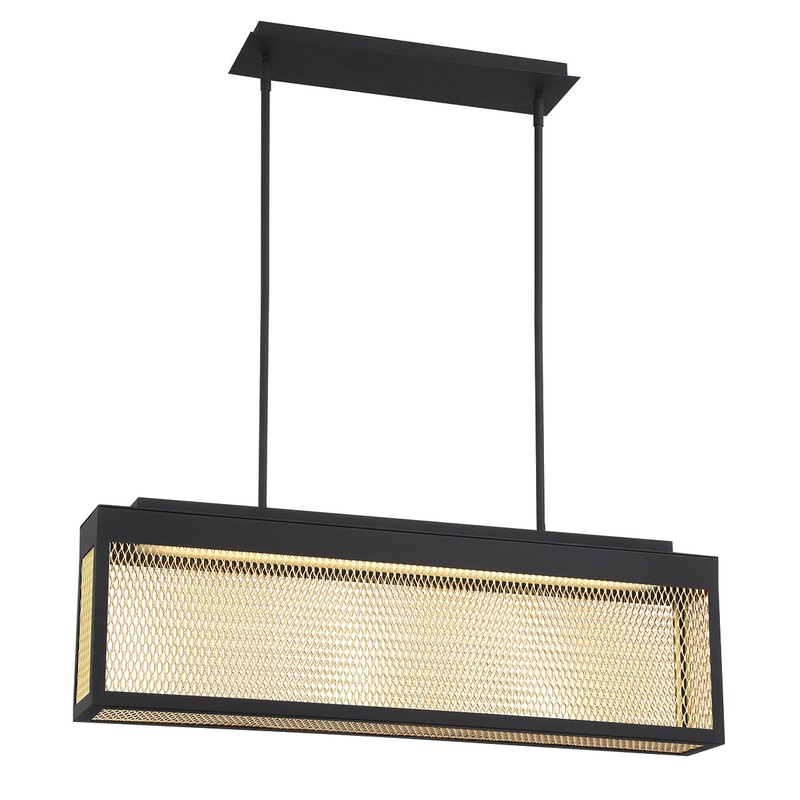 Coop LED Chandelier in Sand Black